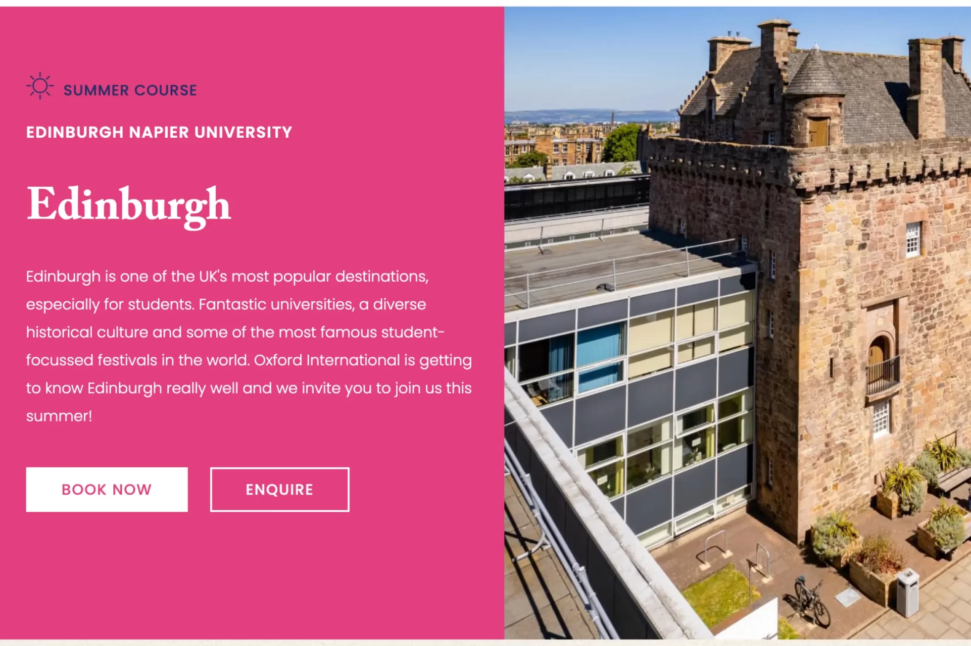 Oxford International - Edinburgh Napier University