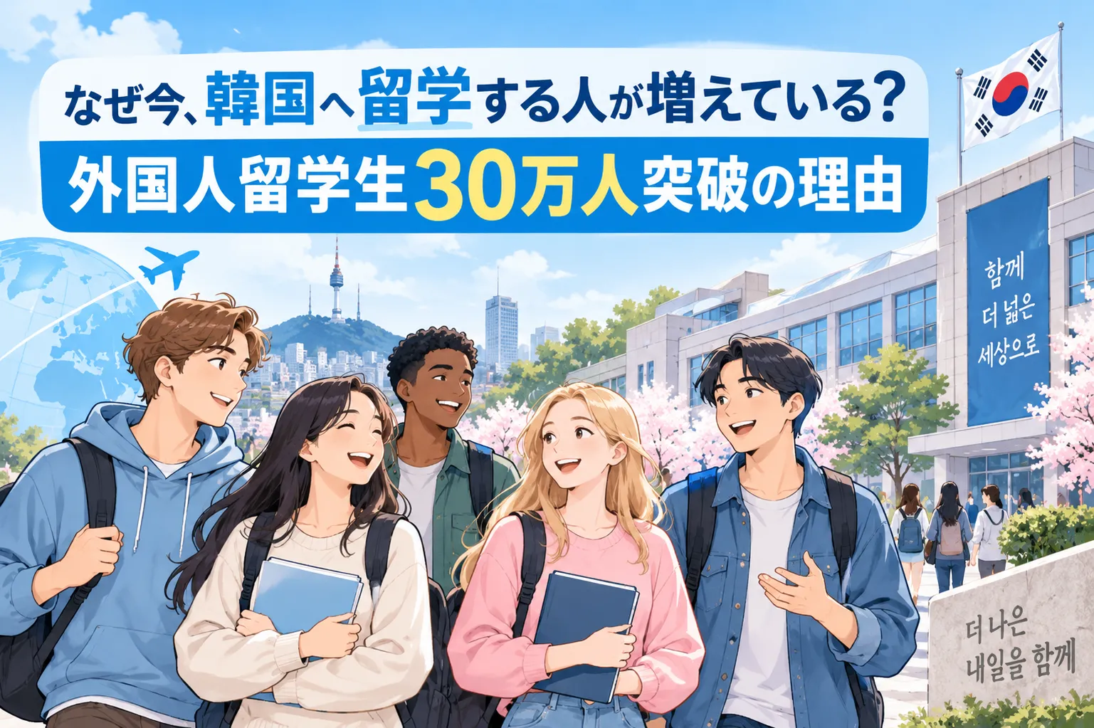 なぜ今、韓国へ留学する人が増えている？外国人留学生30万人突破の理由